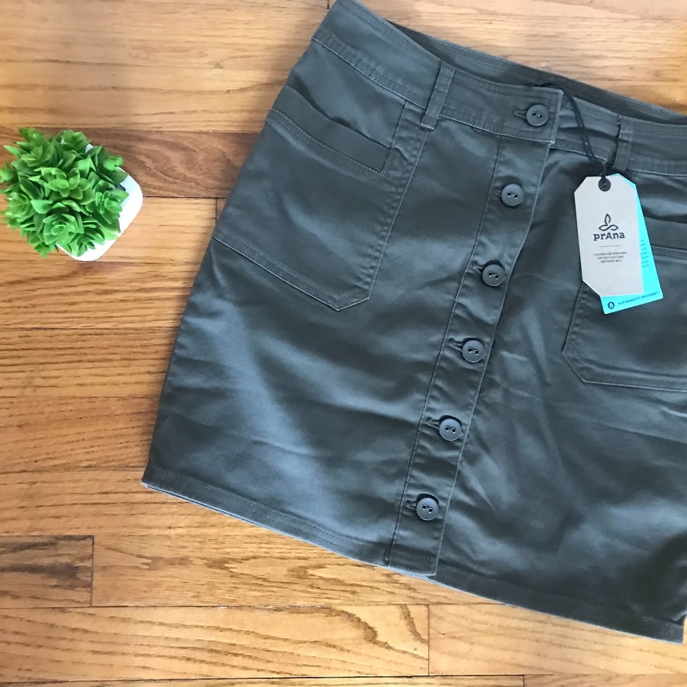 New Prana Kara Skirt in Slate Green